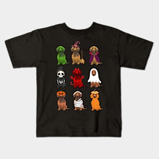 Dachshunds Halloween Funny Dachshunds Costume Kids T-Shirt